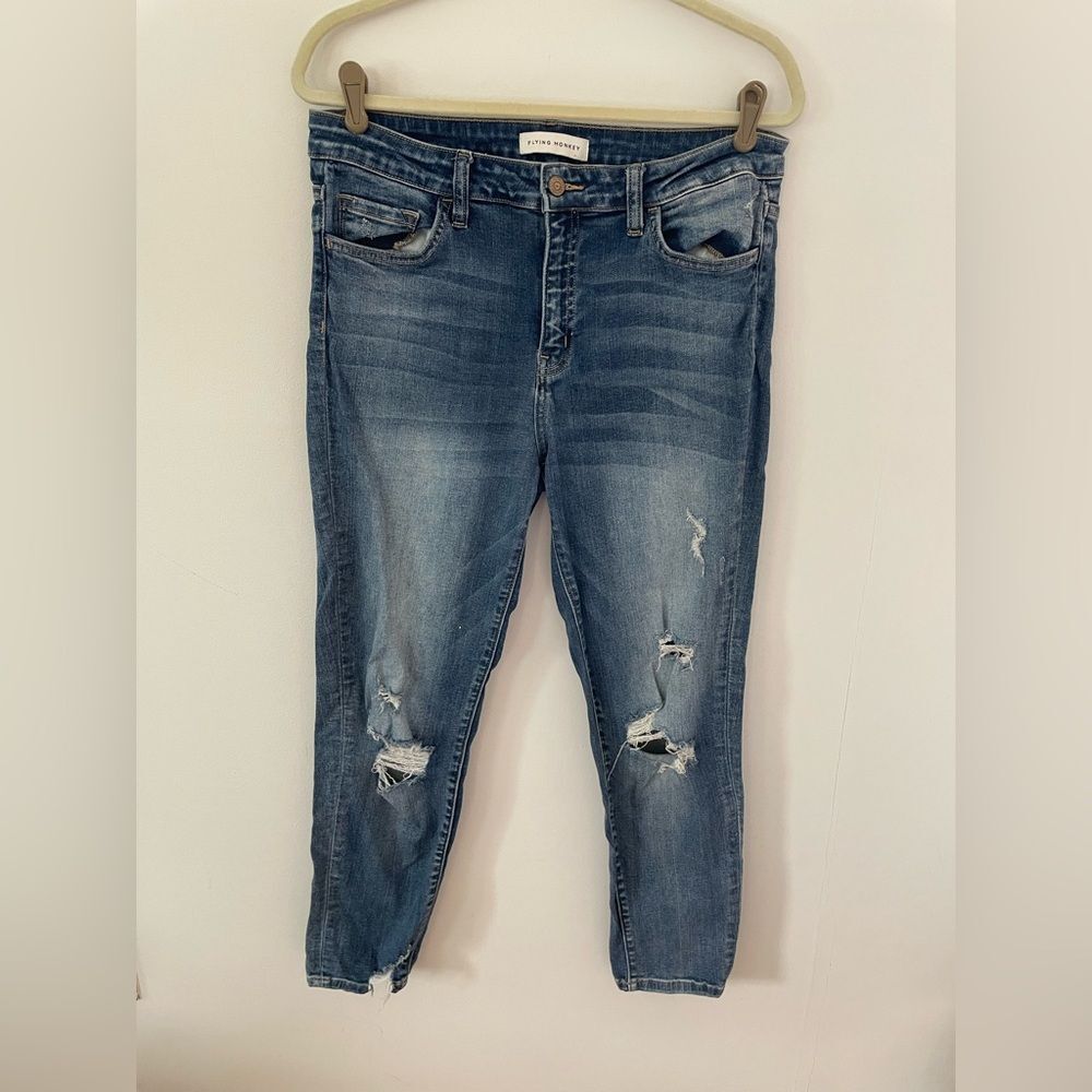 Flying Monkey Distressed Skinny Jeans size 31